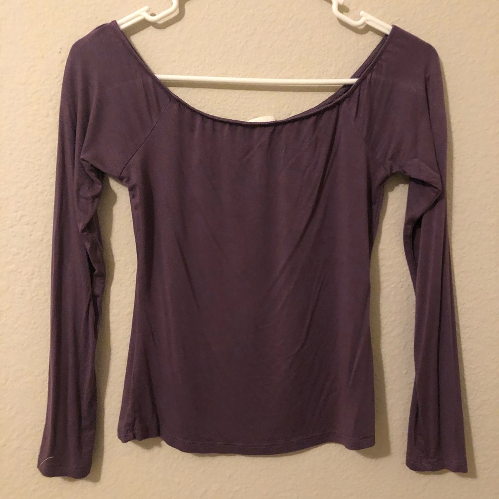 Long sleeve off the shoulder top